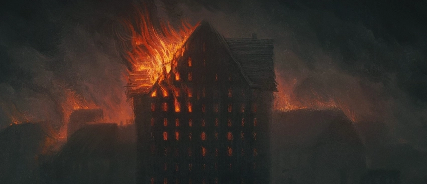 Авторы хоррора Reanimal тизерят DLC на атмосферном концепт-арте с пожаром и лошадью